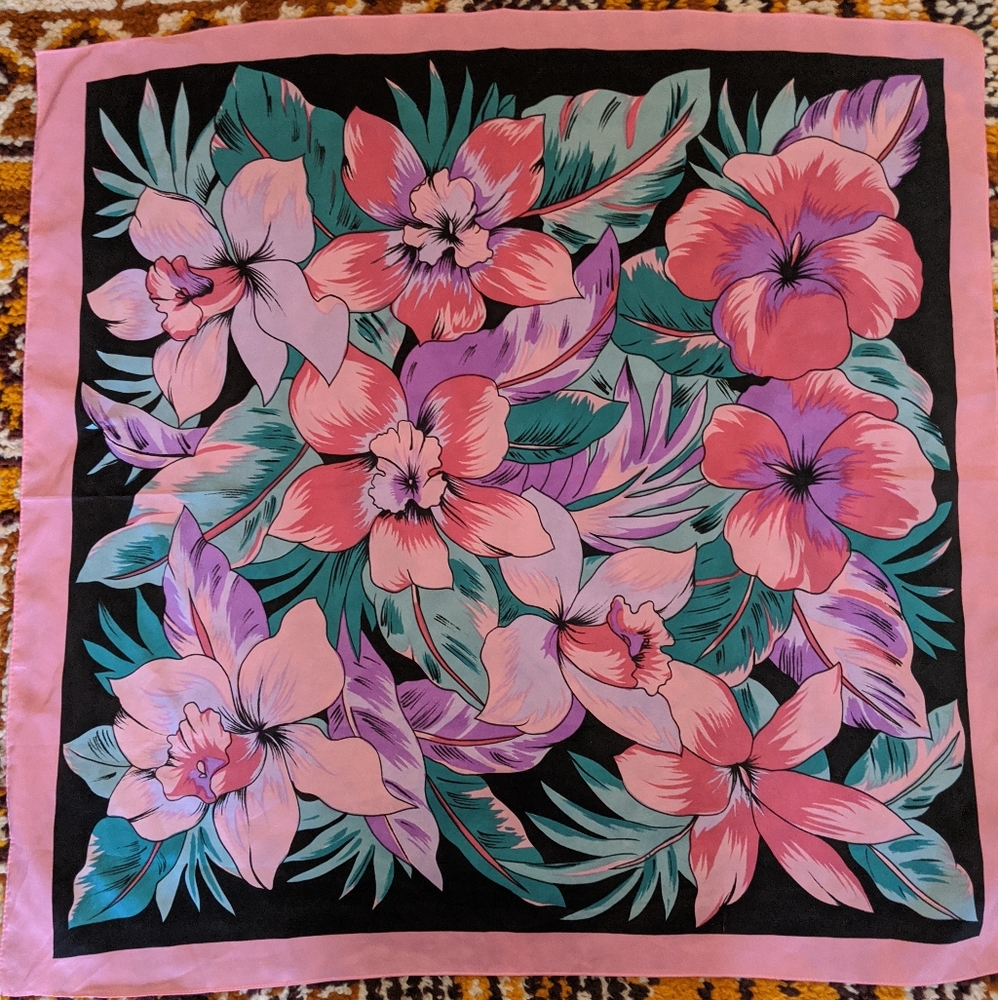 Hawaiian floral scarf